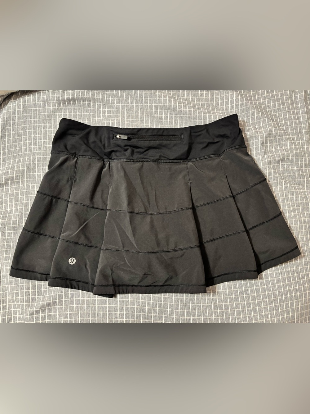 lululemon athletica Black Skater Tennis Skirt with Zip Pocket